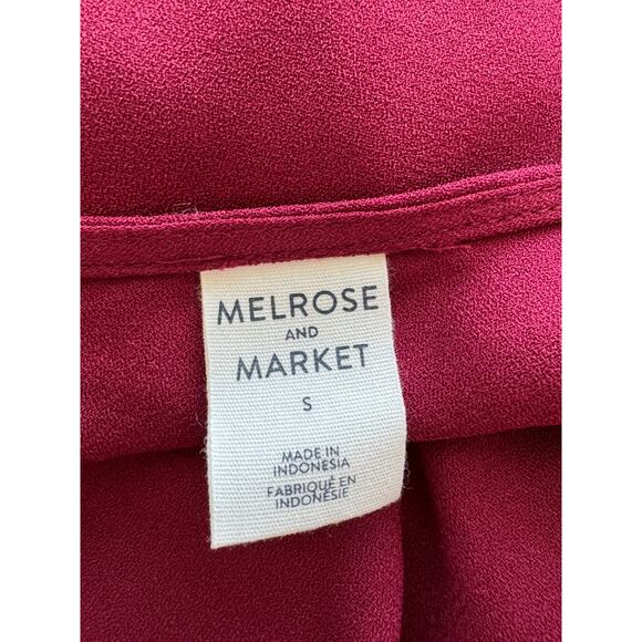 New ~ MELROSE and MARKET ~ Women's Pink Ribbed Wrap Crop Top Size Small - Picture 4 of 5